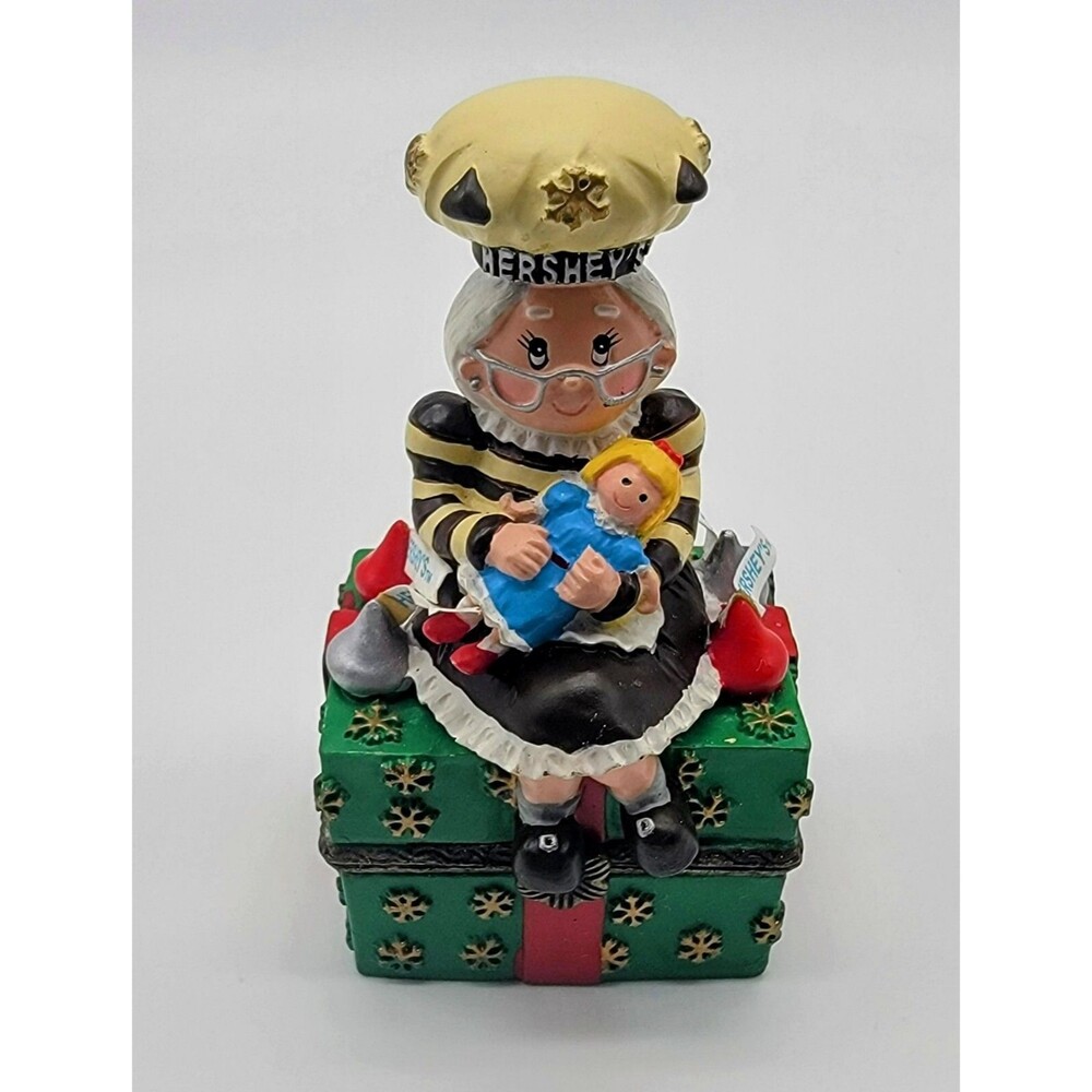 Hershey's Kurt Adler Christmas Trinket Ring Box Mrs. Claus Holiday